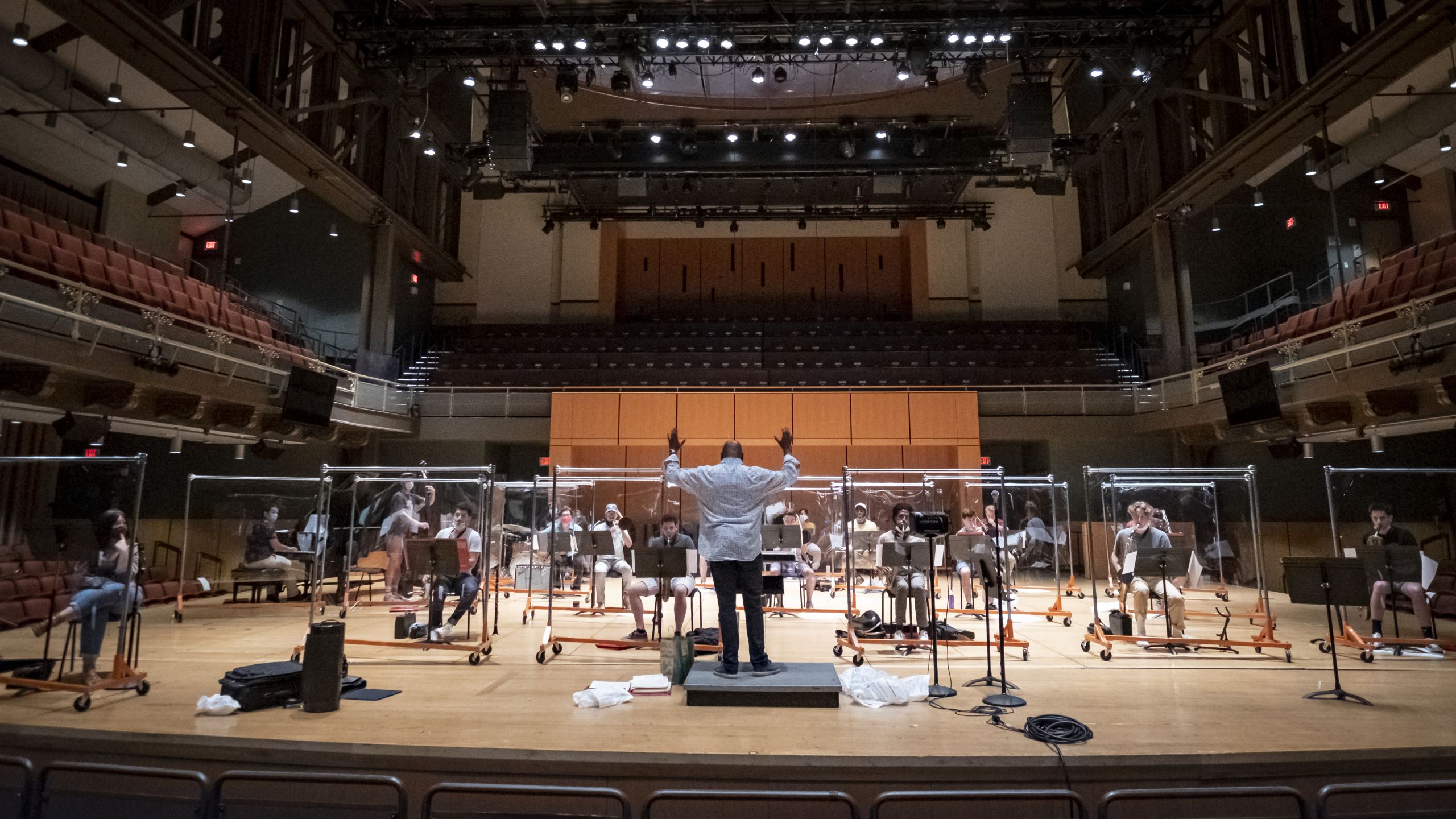 The Temple University Jazz Band in rehearsal